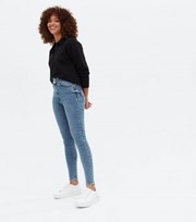 New Look Blue Mid Wash Lift & Shape High Waist Yazmin Skinny Jeans
